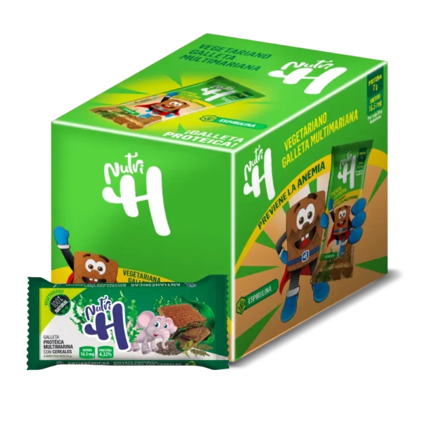 Galleta Nutri H vegetariana con cereales | 30 UNID